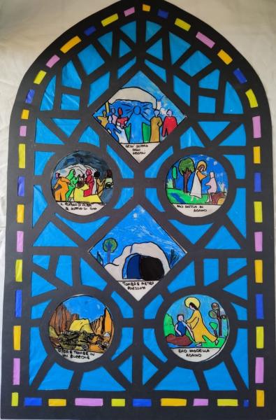 attività vetrate - catechismo quarta elementare